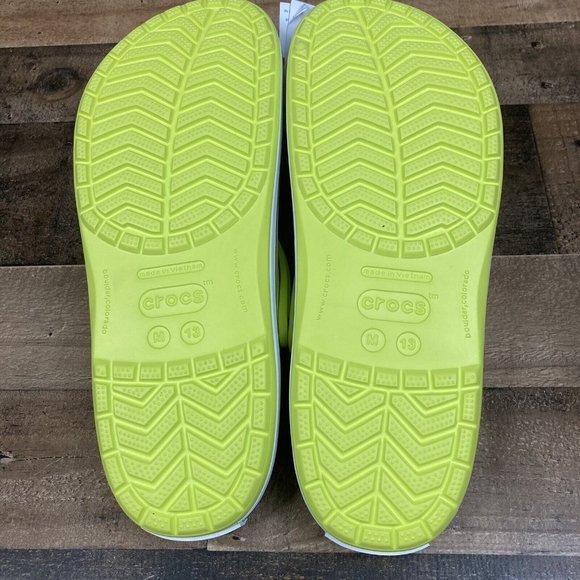 Crocs Crocband Slip On Clogs Citrus Green 11016-738 Mens Sz 9
